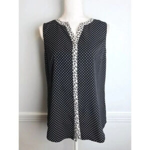 Talbots • Black & White Polka Dot Tank Top